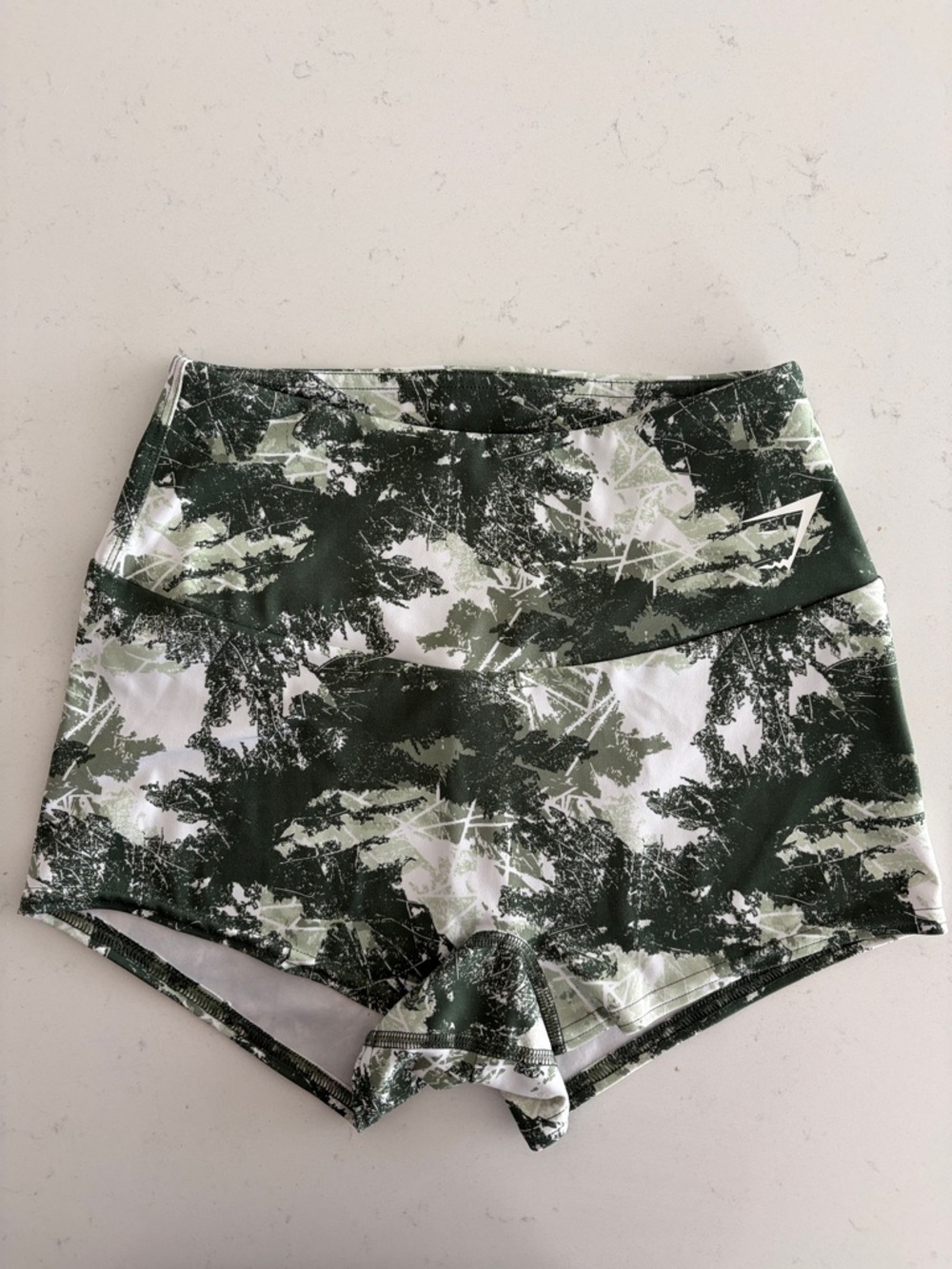 Gymshark Green Camo Women’s Workout Shorts
